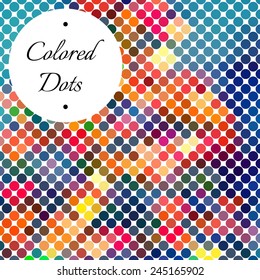 Dotted Colorful Abstract Background for Disco ans Music