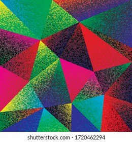 Dotted colorful Vector Colorful Pattern or Texture. Grunge Background with Triangles