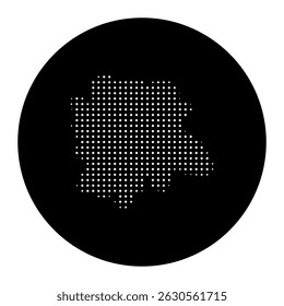 Dotted Country Silhouette. Bangalore in halftone style