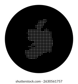 Dotted Country Silhouette. Ireland in halftone style