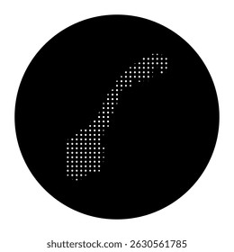Dotted Country Silhouette. Norway in halftone style