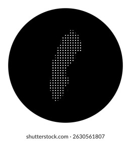 Dotted Country Silhouette. Sweden in halftone style
