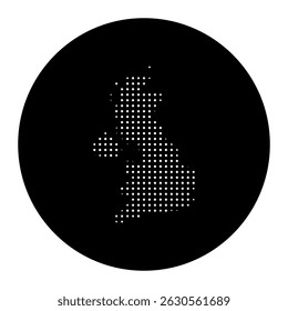 Dotted Country Silhouette. United Kingdom in halftone style