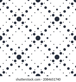 Dotted cross lined seamless minimalistic pattern, vector minimal crossed lines background, stripy tile minimal wallpaper or textile print.