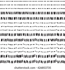 Dotted and dashed seamless pattern. Vector illustration in EPS8 format.