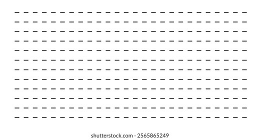Dotted or dashed straight thin lines collection set. Element simple divider. Vector graphic in flat style in eps 10.