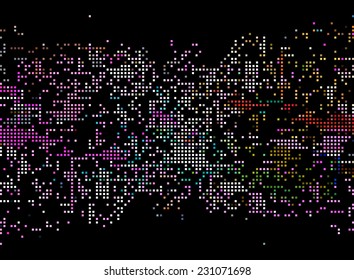 Dotted digital map illustration, mosaic background