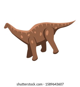 Dotted dinosaur icon. Isometric of dotted dinosaur vector icon for web design isolated on white background