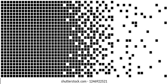 Dotted dot point pixels Funny vector pixel date icon Monochrome seamless pattern Mosaic background Raster square shapes sign Old green squares Computer display screen monitor Pixelated Game over 8 bit