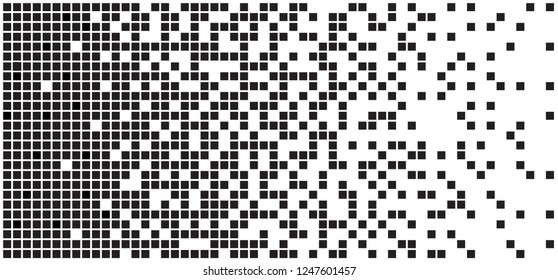 Dotted dot point pixels Funny vector pixel date icon Monochrome seamless pattern Mosaic background Raster square shapes sign Old green squares Computer display screen monitor Pixelated Game over 8 bit