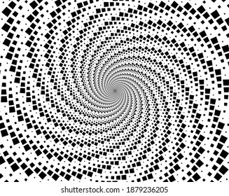 Dotado, puntos, especula un círculo concéntrico abstracto. Espiral, giratoria, elemento twirl.Circular y líneas radiales volute, helix.Círculo segmentado con rotación.Líneas de arco radiante.Coclear