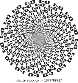  Dotted, dots, speckles abstract concentric circle. Spiral, swirl, twirl element.Circular and radial lines volute, helix.Segmented circle with rotation.Radiating arc lines.Cochlear