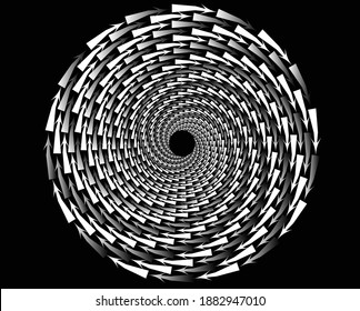 Dotted, dots, speckles abstract concentric circle. Spiral, swirl, twirl element.Circular and radial lines volute, helix.Segmented circle with rotation.Radiating arc lines.colorful 
