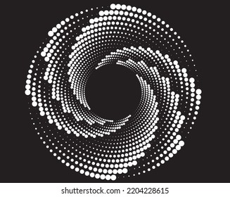  Dotado, puntos, especula un círculo concéntrico abstracto. Espiral, giratoria, elemento twirl.Circular y líneas radiales volute, helix.Círculo segmentado con rotación.Líneas de arco radiante.Coclear