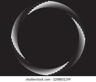 Dotado, puntos, especula un círculo concéntrico abstracto. Espiral, giratoria, elemento twirl.Circular y líneas radiales volute, helix.Círculo segmentado con rotación.Líneas de arco radiante.Coclear