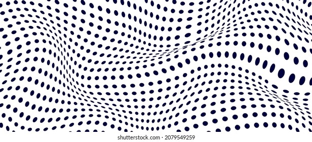 Dotted dynamic wave background texture for print, fabric, packaging design, invite.