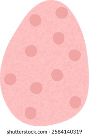 Dotted Easter Egg With Grainy Texture Vector Illustration