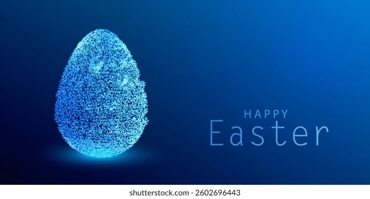dotted easter egg, vector holiday card