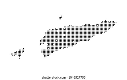 Dotted east-timore map