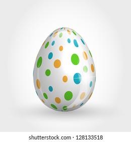 dotted egg, easter and spring concept,