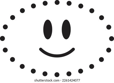 Dotted ellipse shape for tracing lines for preschool and kindergarten school kids for drawing and handwriting practice