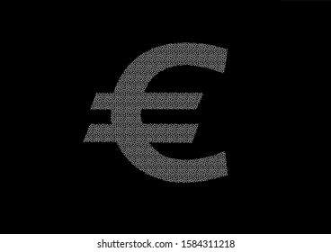 Dotted Euro logo on black backround