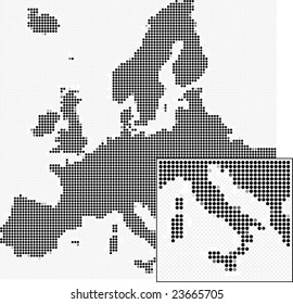 Dotted Europe Map