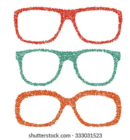 Dotted eyeglasses set