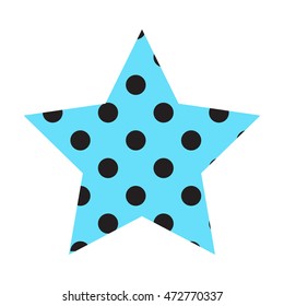 Dotted five pointed star icon isolated on white background. Trendy logo design template.