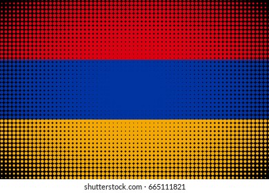 Dotted Flag of Armenia, Halftone background