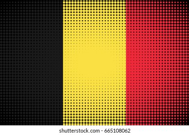 Dotted Flag of Belgium, Halftone background