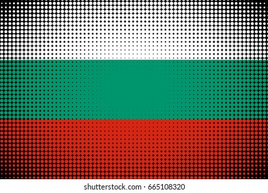 Dotted Flag of Bulgaria, Halftone background