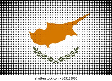 Dotted Flag of Cyprus, Halftone background