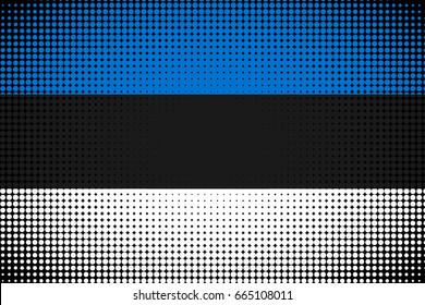 Dotted Flag of Estonia, Halftone background