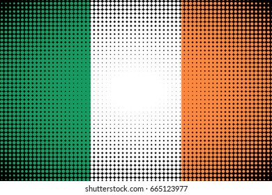 Dotted Flag of Ireland, Halftone background
