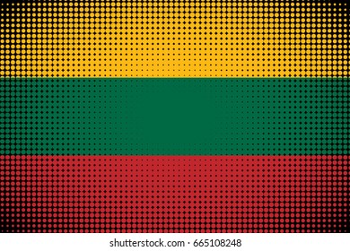 Dotted Flag of Lithuania, Halftone background