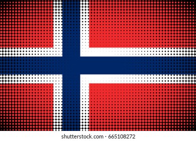 Dotted Flag of Norway, Halftone background
