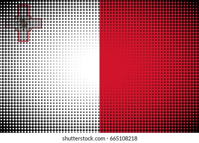 Dotted Flag of Vatican, Halftone background