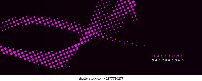 Dotted flowing wave design dynamic modern background template