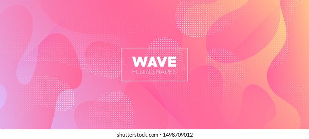 Dotted Fluid Illustration. Rainbow 3d Liquid Shape. Modern Geometric Poster. Graphic Banner. Fluid Background. Pastel Abstract Shapes. Gradient Geometric Poster. Graphic Pattern. Flow Background.