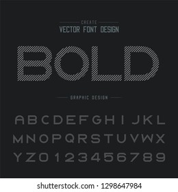 Dotted Font and alphabet vector, Bold typeface letter and number design, Graphic text on background