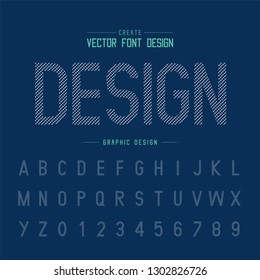 Dotted Font and alphabet vector, Style typeface letter and number design, graphic text on background