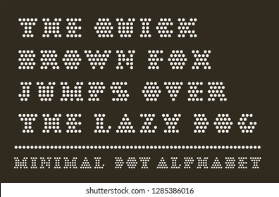 Dotted font capitals typeset