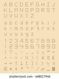 dotted font, perforated point type