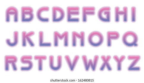 Dotted font vector illustration.