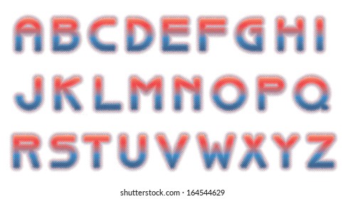 Dotted font vector illustration.