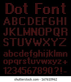 Dotted font vector illustration.