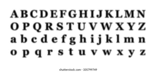 Dotted font vector illustration.
