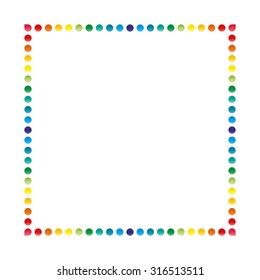 Dotted frame corner design template invitation, greeting, presentation, card, letter, paper, brochure, etc... Vector graphic template.