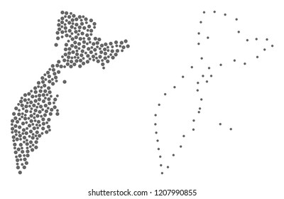 Dot Frame Map Andhra Pradesh State Stock Vector (Royalty Free ...